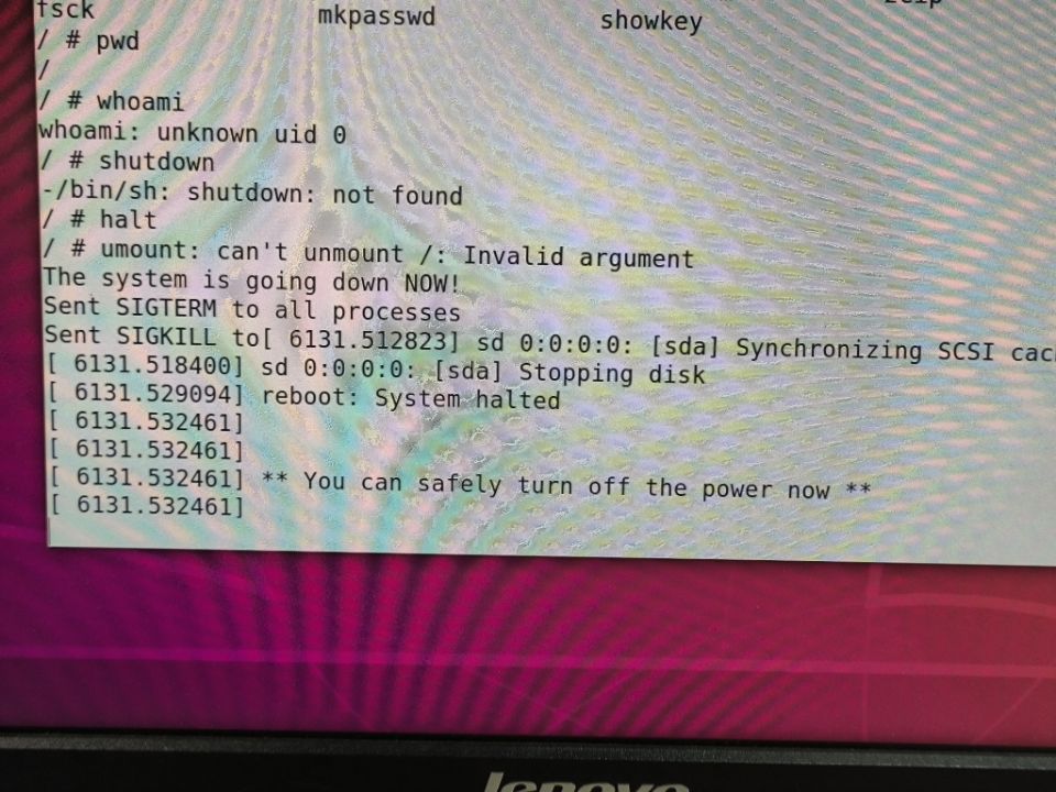 目标机也要合理关机，不要粗暴拔电哦